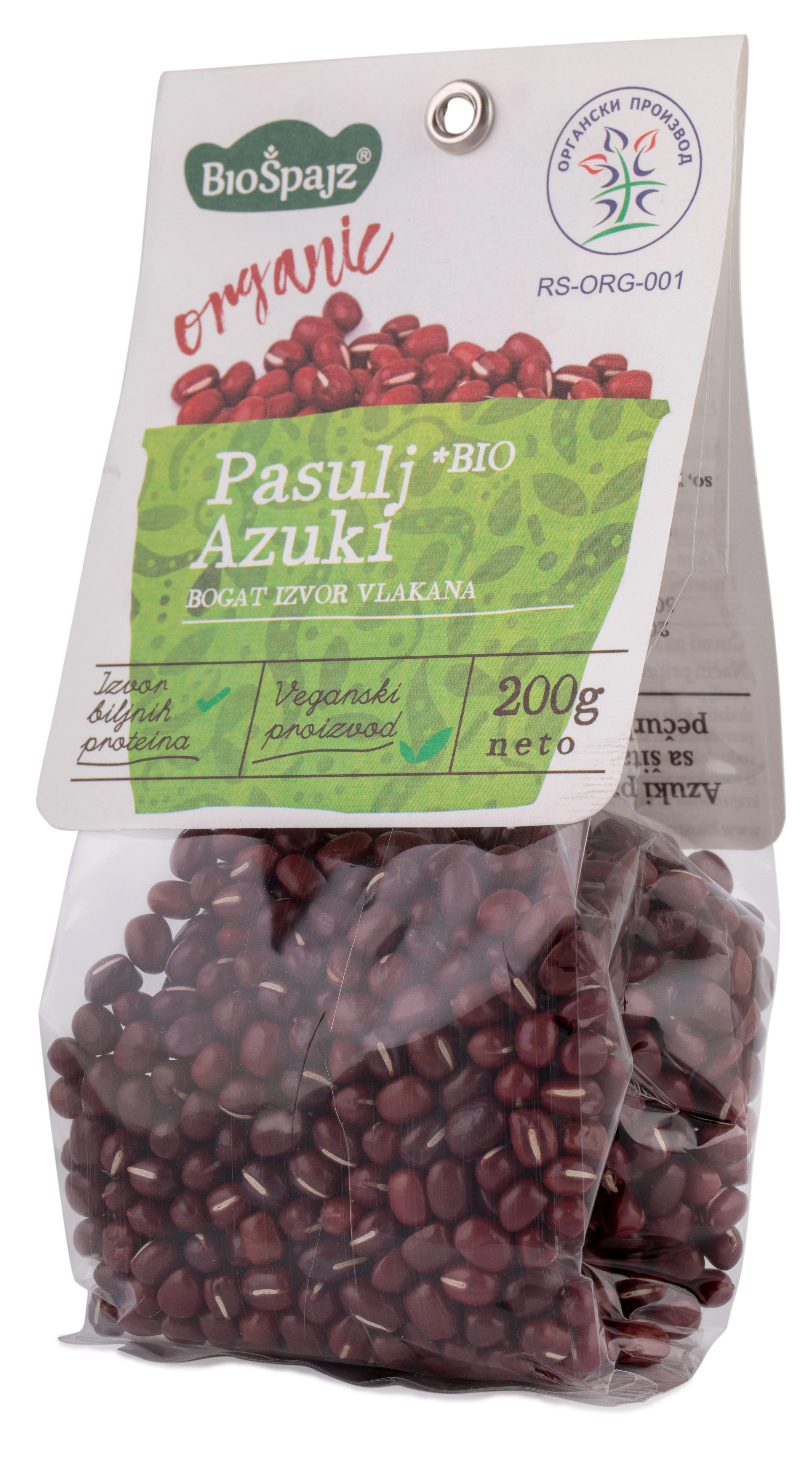 Pasulj azuki (organski proizvod)  450 g Bio Špajz